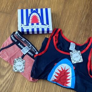 New Bluebelle Boys Kids Underwear Set Navy Red Size 8-9